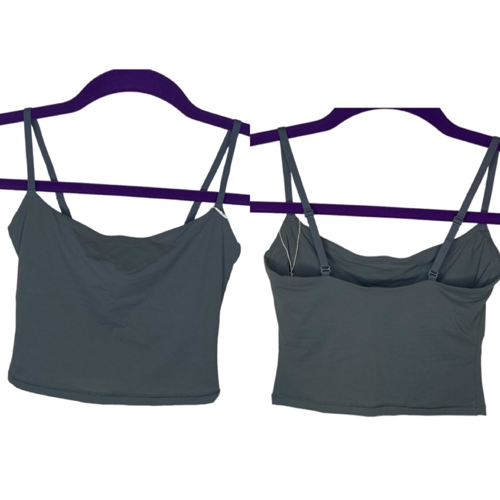 Skims sz Large Gunmetal Fits Everybody Cropped Cami New